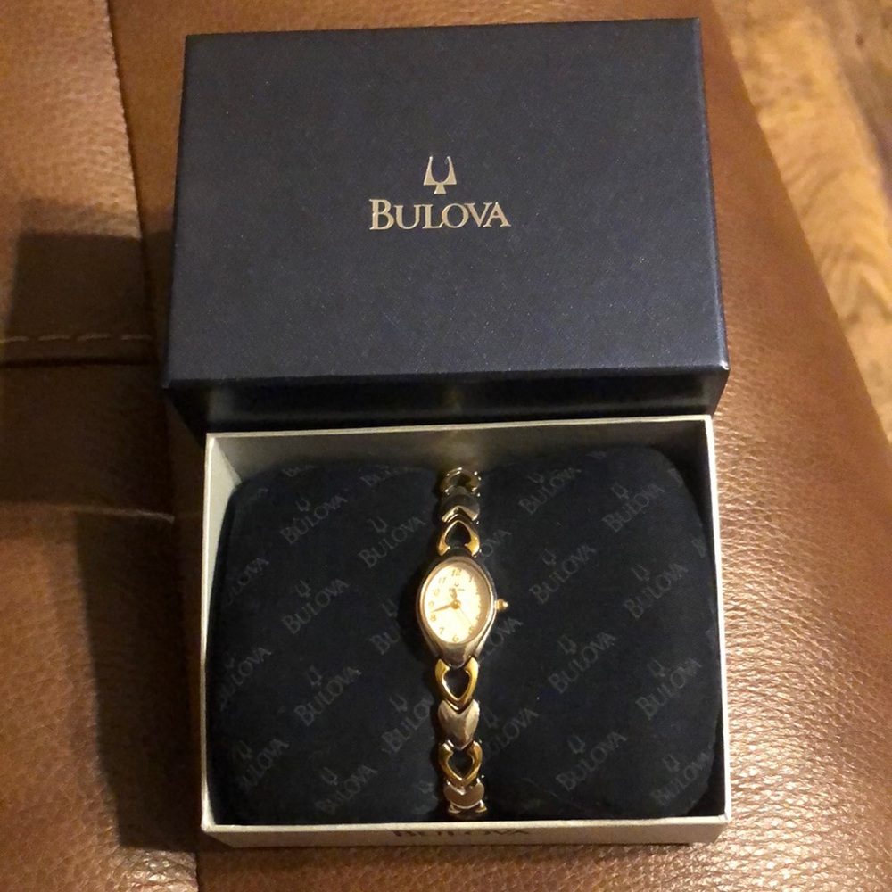 Bulova Classic Quartz Ladies Watch Stainless Steel Two-Tone Model: 98V02 $175